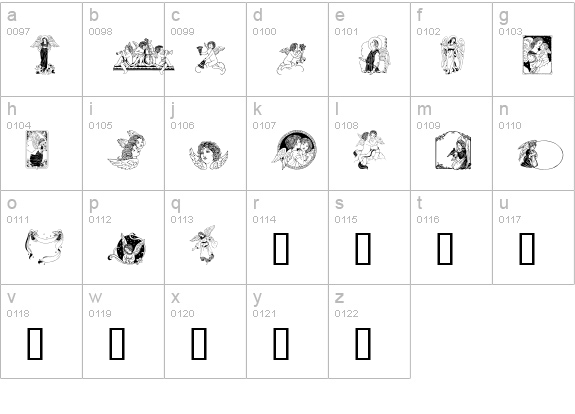 GE Angels I lowercase a-z preview
