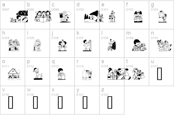 GE Comical Christmas lowercase a-z preview