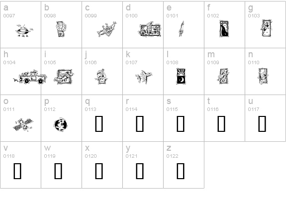 GE Deco Traveler lowercase a-z preview