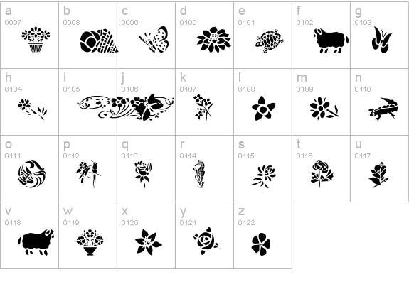 GE Elements of Nature II lowercase a-z preview