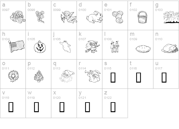 GE Holiday Sampler lowercase a-z preview