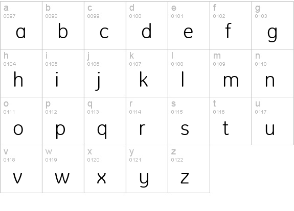 GE Inspira lowercase a-z preview