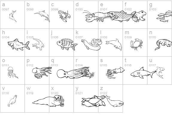 GE Out To Sea lowercase a-z preview