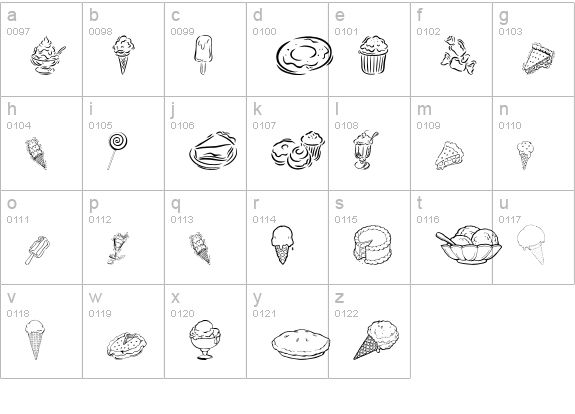 GE Sweet Tooth lowercase a-z preview