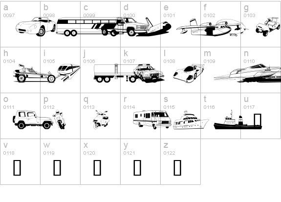 GE Zoom lowercase a-z preview