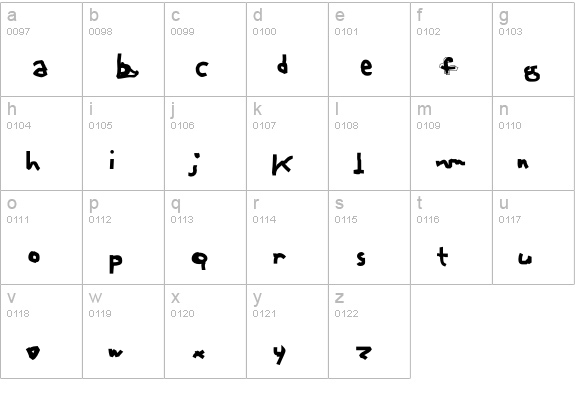 GeabOil lowercase a-z preview