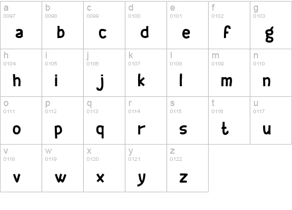 Geeker lowercase a-z preview