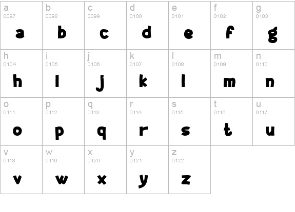 Geeker Bold lowercase a-z preview