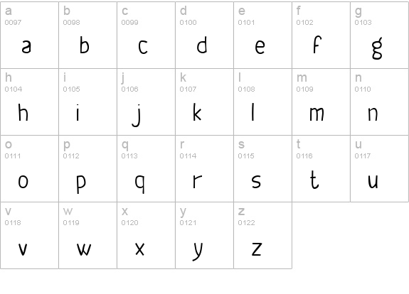 Geeker Thin lowercase a-z preview