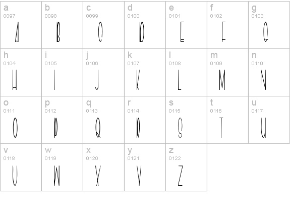 Geeves lowercase a-z preview