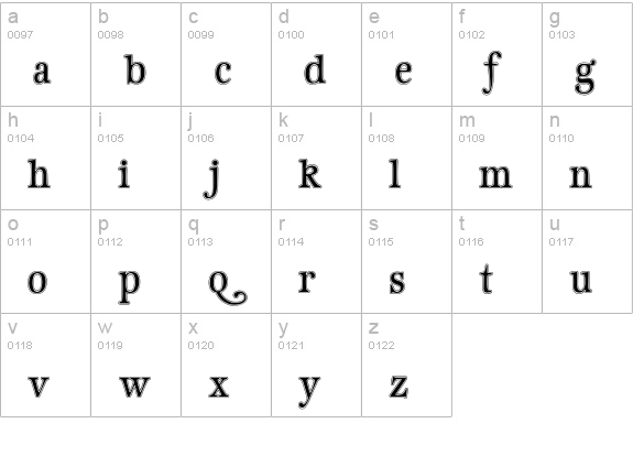 GeistInline lowercase a-z preview