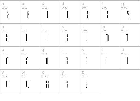Gen3000 Thin lowercase a-z preview