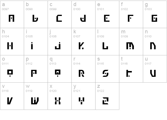 Generation Nth Condensed lowercase a-z preview