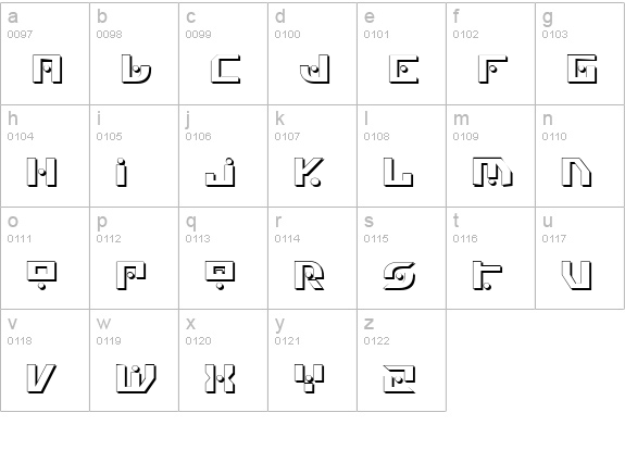 Generation Nth Shadow lowercase a-z preview