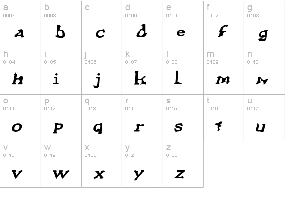 Generator-Static lowercase a-z preview