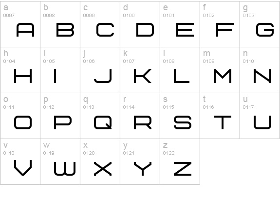 Genx BiKubic lowercase a-z preview