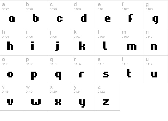 Genx Cond Cyr lowercase a-z preview