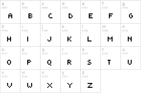 Genx KCond Cyr lowercase a-z preview