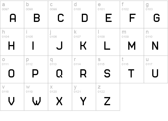 Genx Package lowercase a-z preview