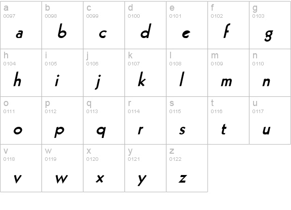 Geo 112 Bold Italic lowercase a-z preview
