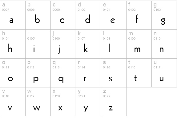 Geo 112 Normal lowercase a-z preview