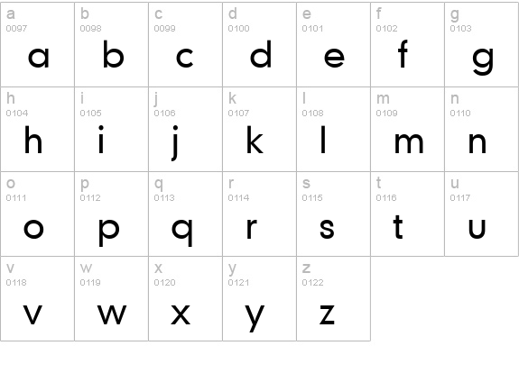 Geo 579 Normal lowercase a-z preview