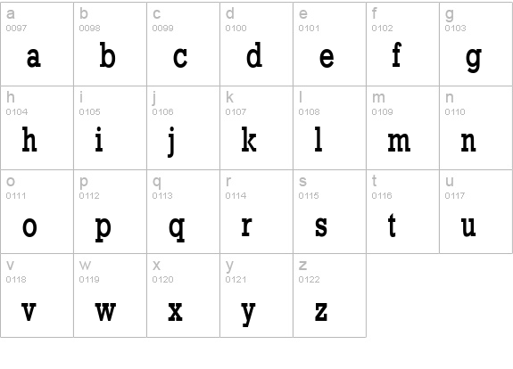 Geo 986 Thin Bold lowercase a-z preview