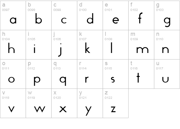Geo-Plain lowercase a-z preview