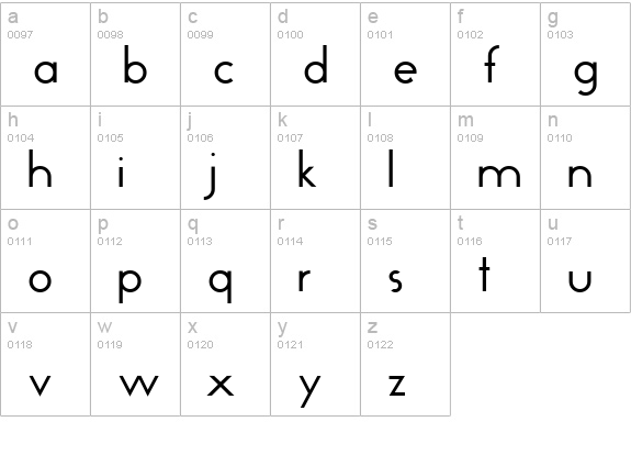 Geo Regular lowercase a-z preview