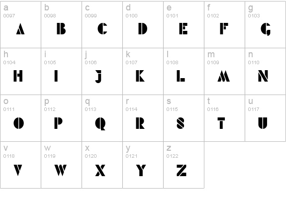 Geometron lowercase a-z preview