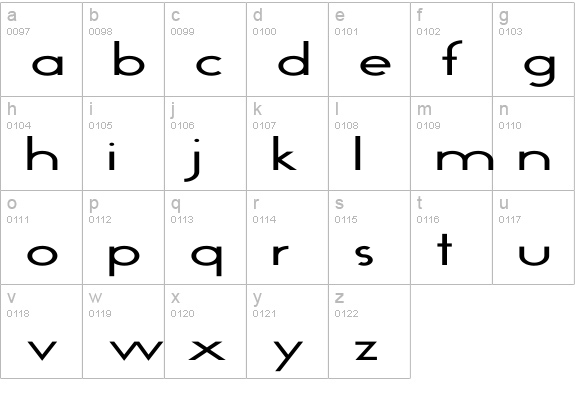 GeoPlain Ex lowercase a-z preview