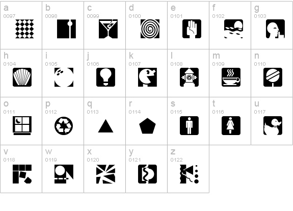 GeoType lowercase a-z preview