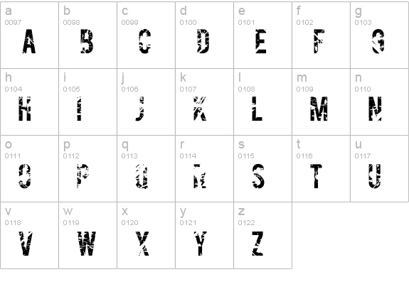 Gesso lowercase a-z preview