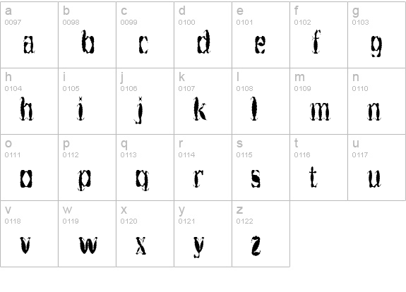Get Burnt lowercase a-z preview