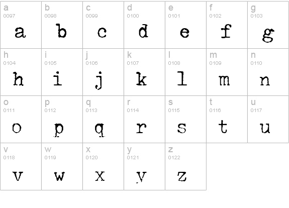GF Halda Normal lowercase a-z preview