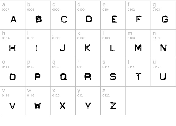 GF Ordner Inverted lowercase a-z preview