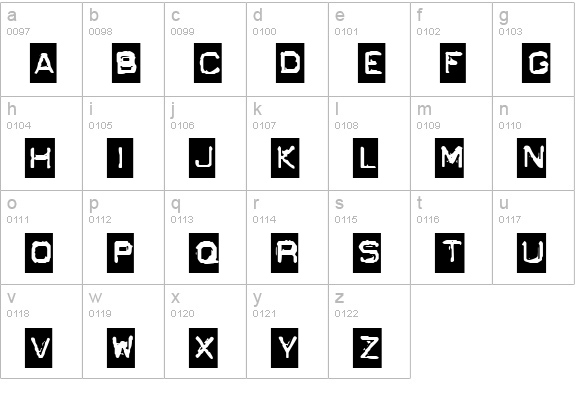 GF Ordner Normal lowercase a-z preview