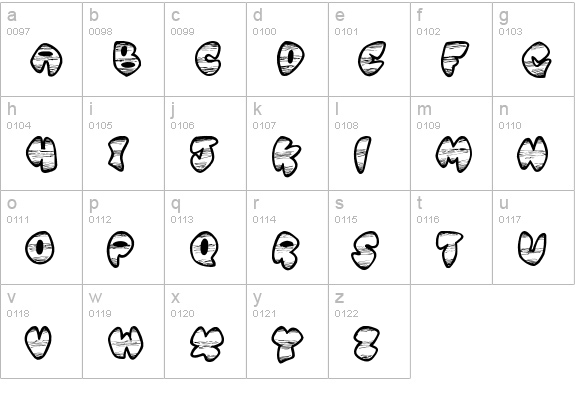 Ghetto Master lowercase a-z preview