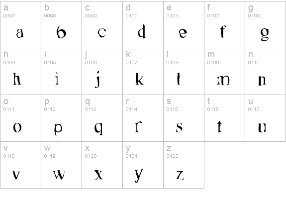 Ghettout lowercase a-z preview