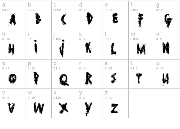 Ghost Reverie lowercase a-z preview
