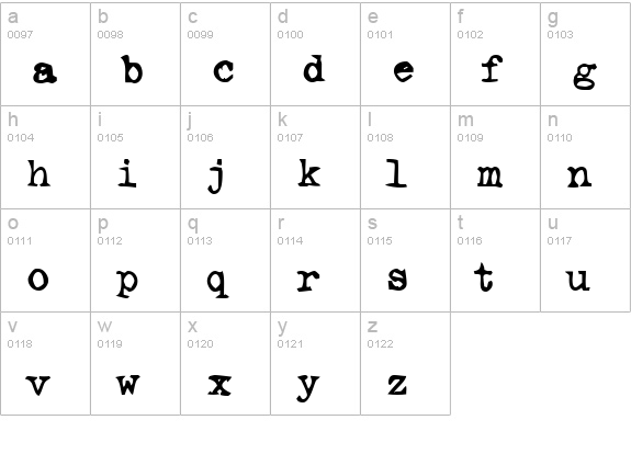 Ghostwriter lowercase a-z preview