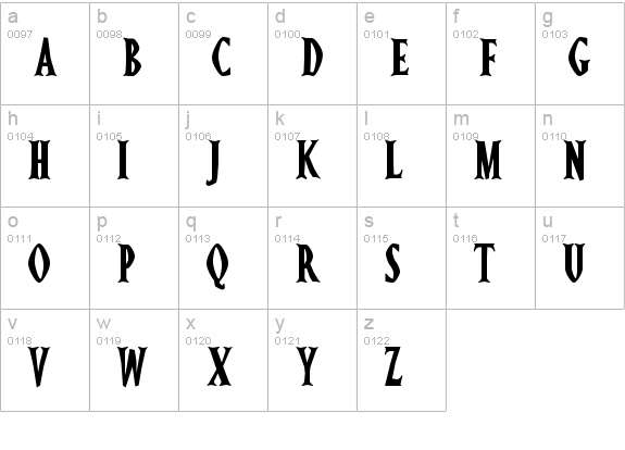 Ghostz lowercase a-z preview