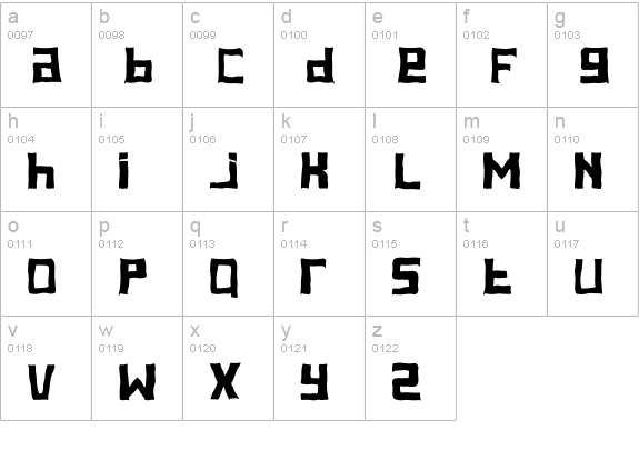 Ghoul lowercase a-z preview
