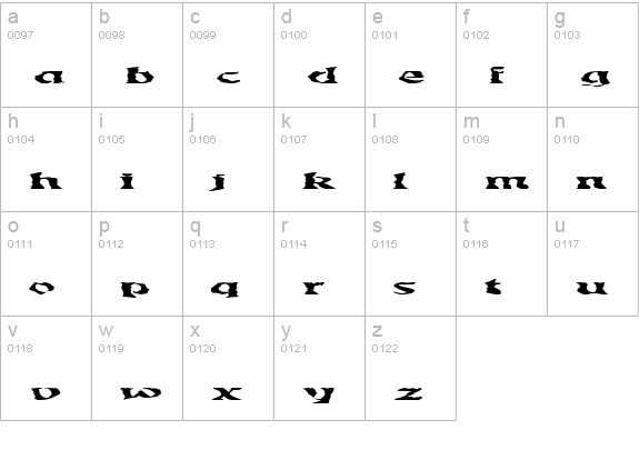 GhoulyBooly lowercase a-z preview