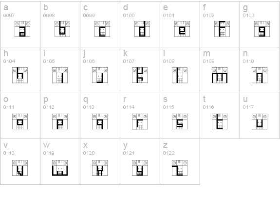 Gilcimar lowercase a-z preview