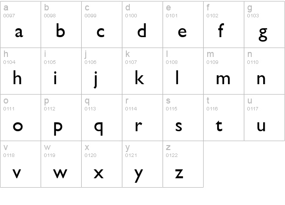 Gill SSi lowercase a-z preview
