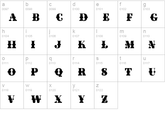 Gille Classsic Fill lowercase a-z preview