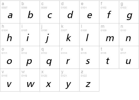 Gilliam 2 Bold Italic lowercase a-z preview