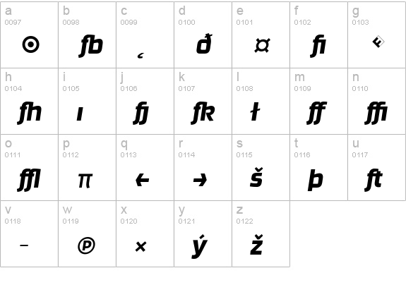 Ginger-RegularItalicExpert lowercase a-z preview