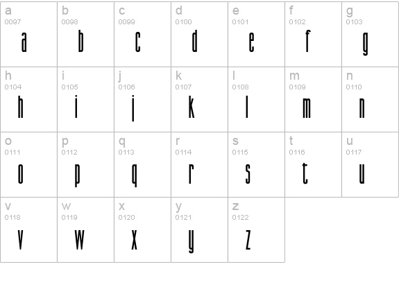 GiottoBold lowercase a-z preview